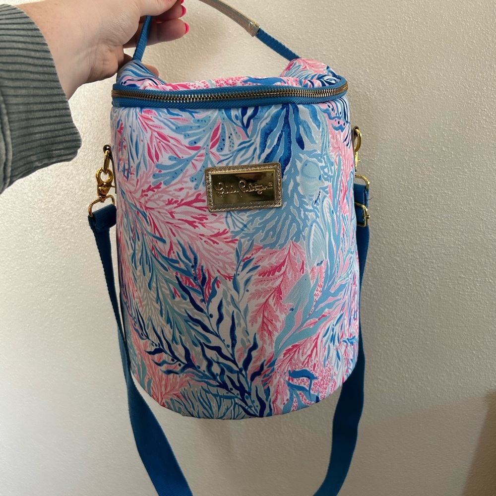 Lilly Pulitzer Blue and Pink Cooler Bag